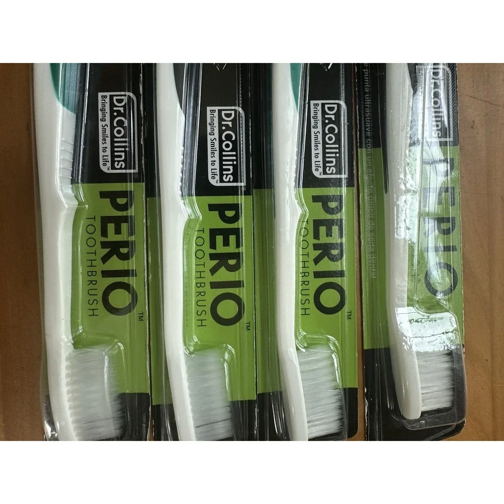 Dr. Collins Perio Supersoft Toothbrush, (Colors Vary) (Pack of 4) Dental Care